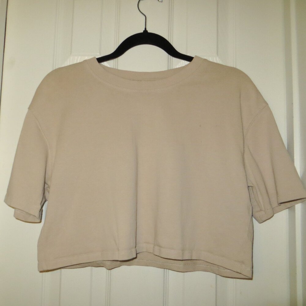 Zara Cream Cropped Tee